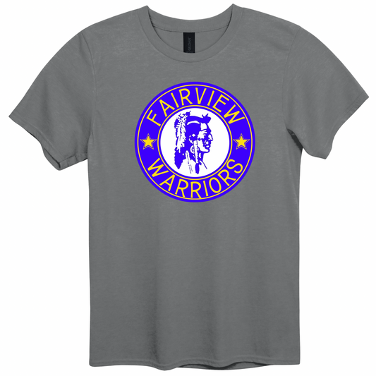 Fairview Warrior Blue Vintage Seal Graphic Apparel | Youth Spirit Wear