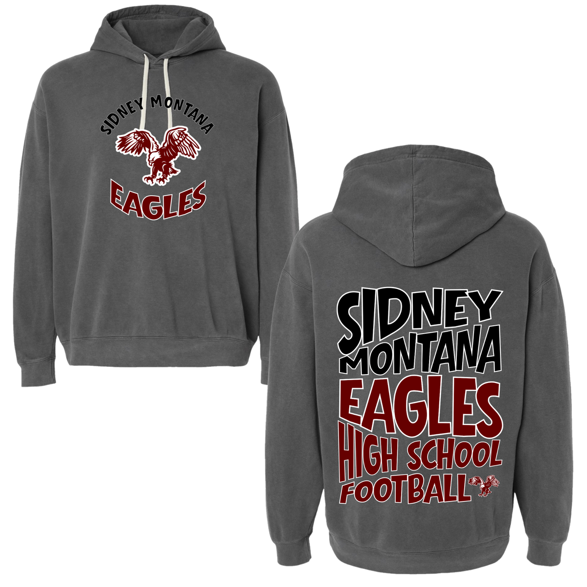 Sidney Eagle Retro Football Varsity Graphic Apparel | Adult Spirit Wear