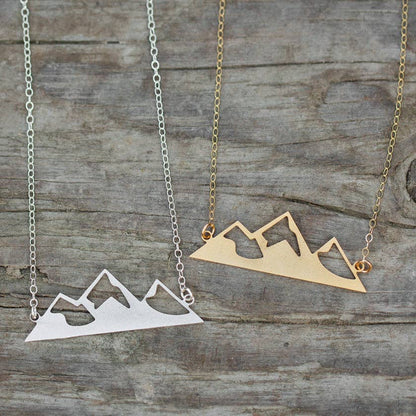 Mountain Home Necklace: Gold
