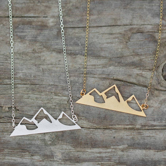 Mountain Home Necklace: Gold