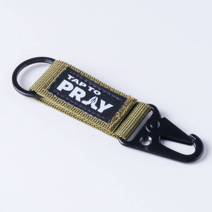 Tap To Pray™ - Tactical Carabiner Keychain: Green