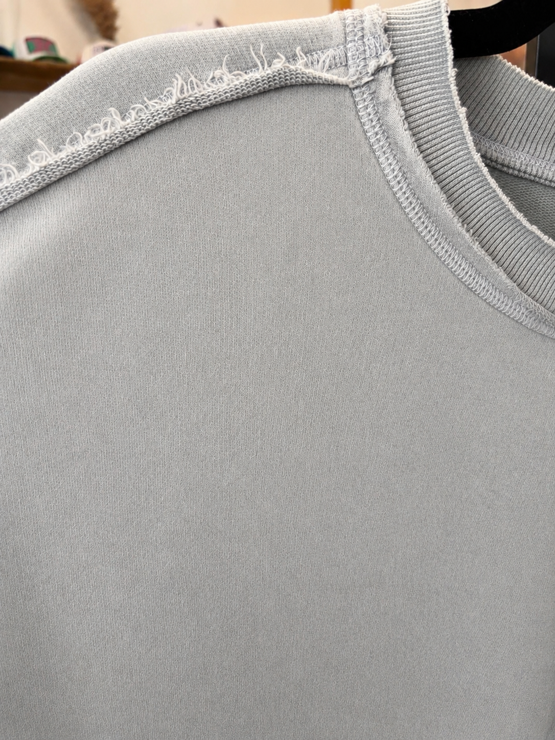 Exposed Seam Sweatshirt - Lt Grey