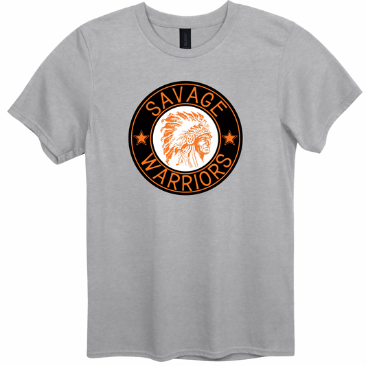 Savage Warrior Black Vintage Seal Graphic Apparel | Adult Spirit Wear