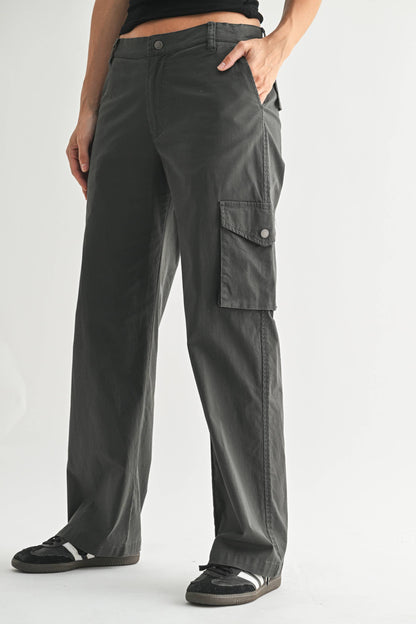 Classic Cotton Cargo Pants: GREY