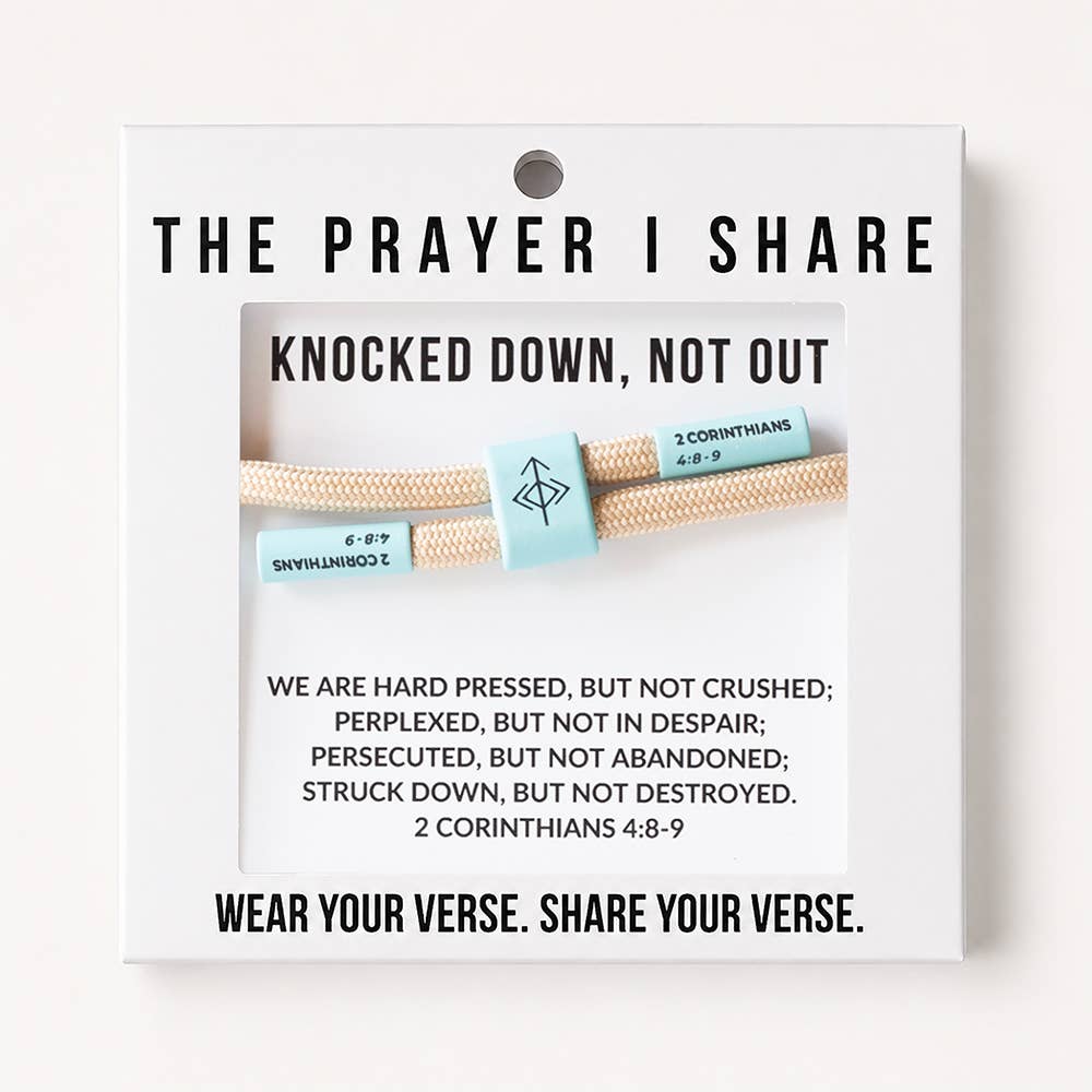 KNOCKED DOWN, NOT OUT Christian Cord Bracelet