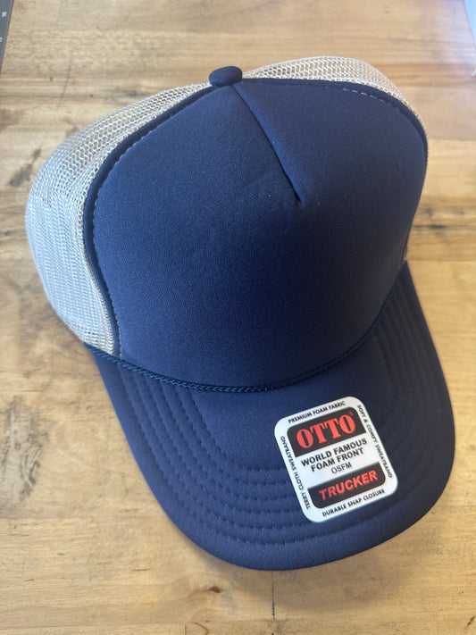 Otto Adult Trucker Hat - Navy/Khaki