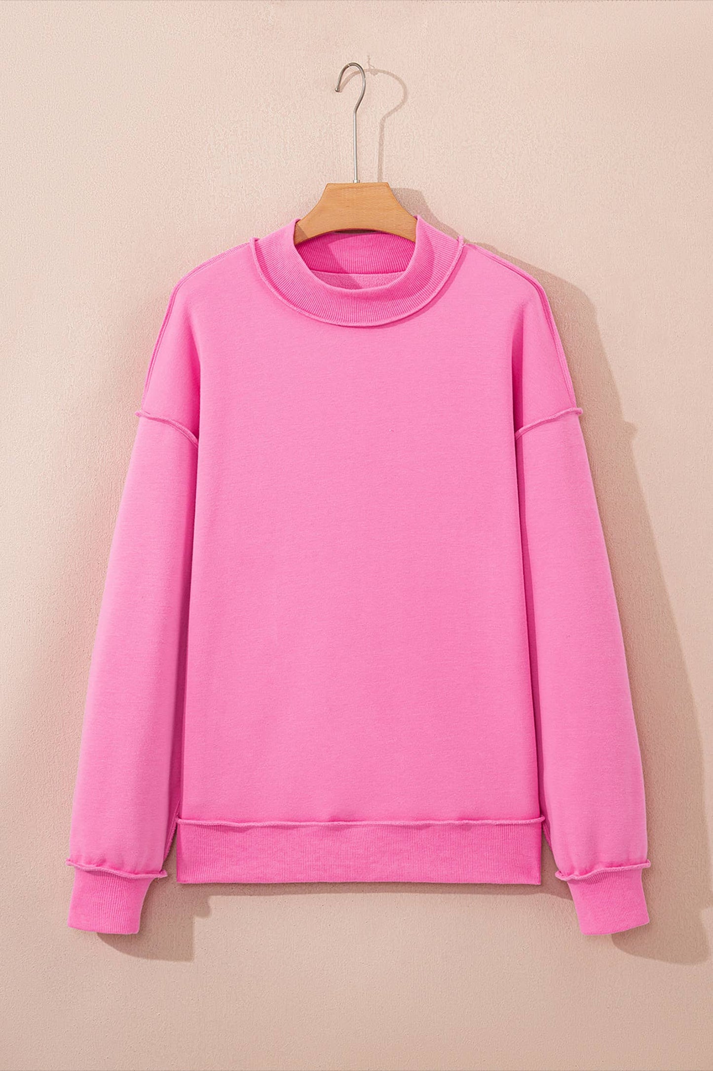 Reversible Mock Neck - Bright Pink