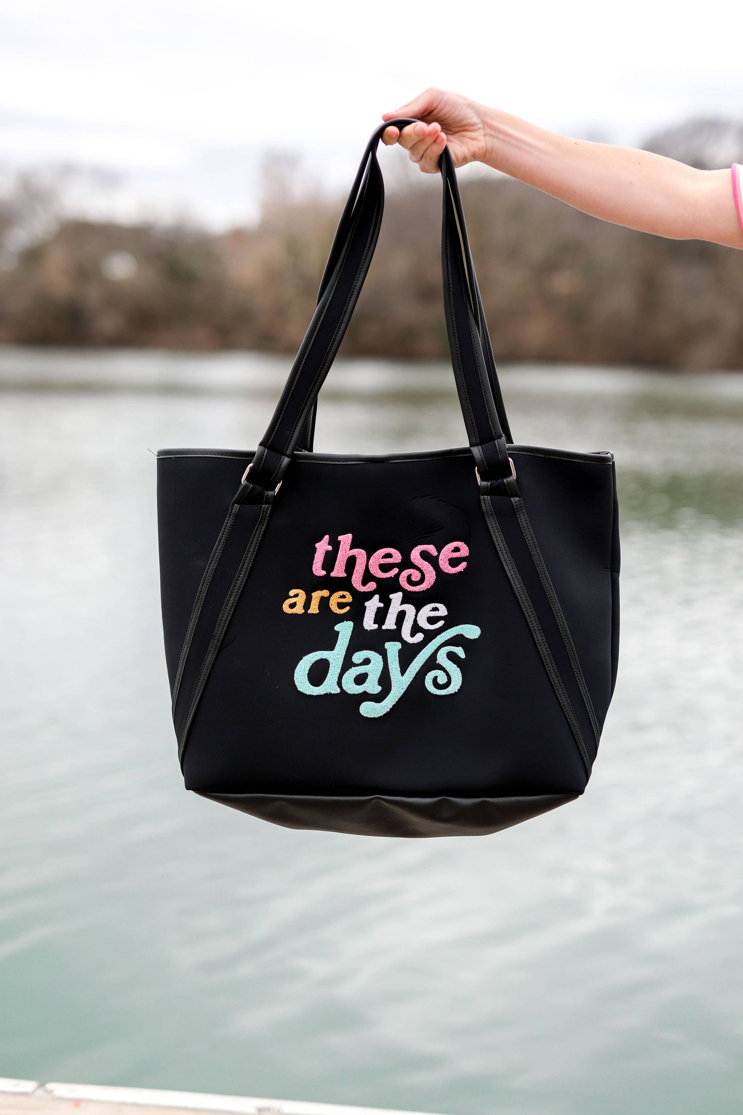 Neoprene Tote - These Are The Days (Black)
