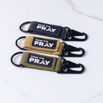 Tap To Pray™ - Tactical Carabiner Keychain: Green
