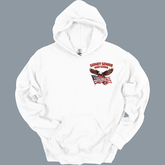 Class of 1976 Chest Logo Hoodie - White