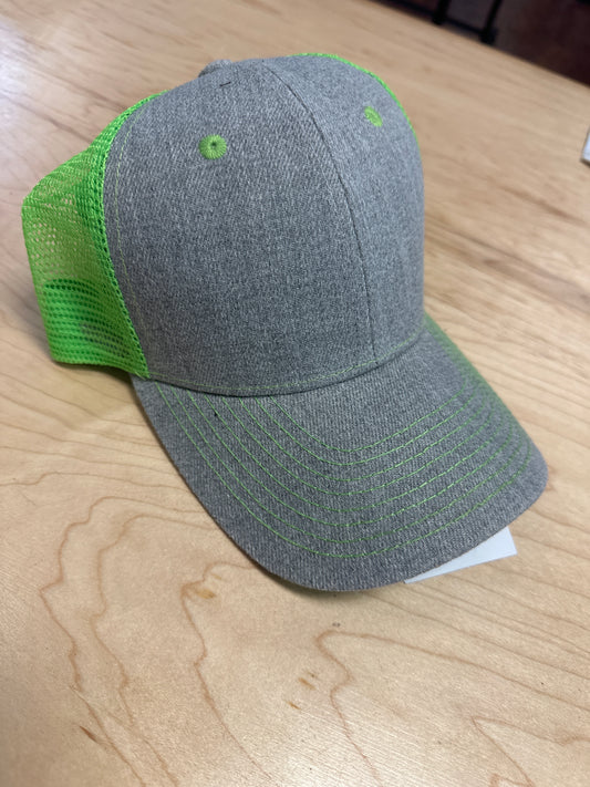 Adult Hat - Grey/Neon Green