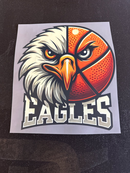 Eagles Face w/Basketball