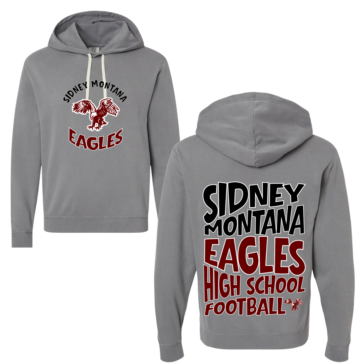 Sidney Eagle Retro Football Varsity Graphic Apparel | Adult Spirit Wear