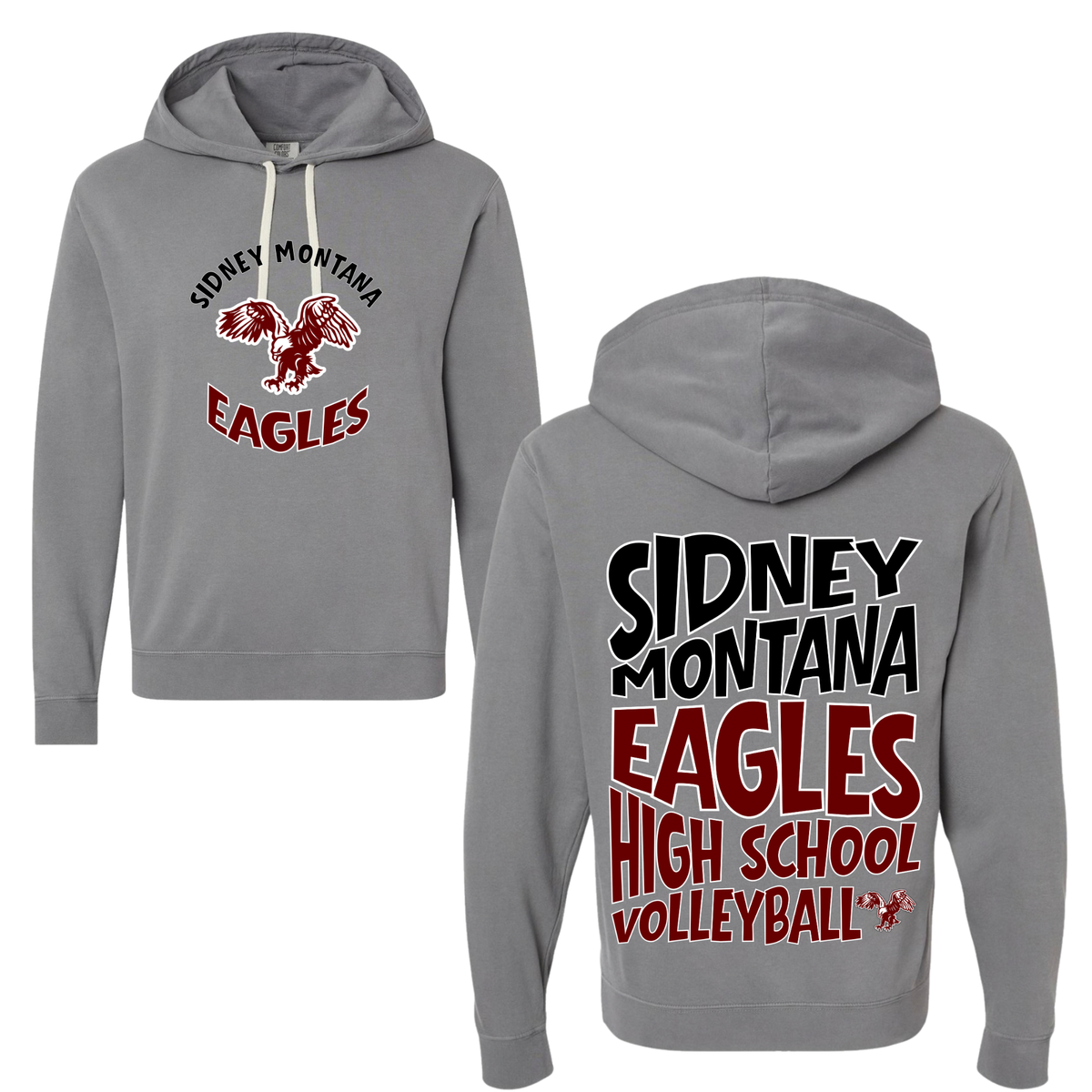 Sidney Eagle Retro Volleyball Varsity Graphic Apparel | Adult Spirit Wear