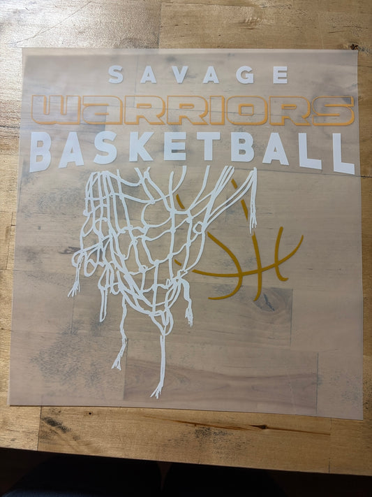 Warriors Orange Basketball Hoop