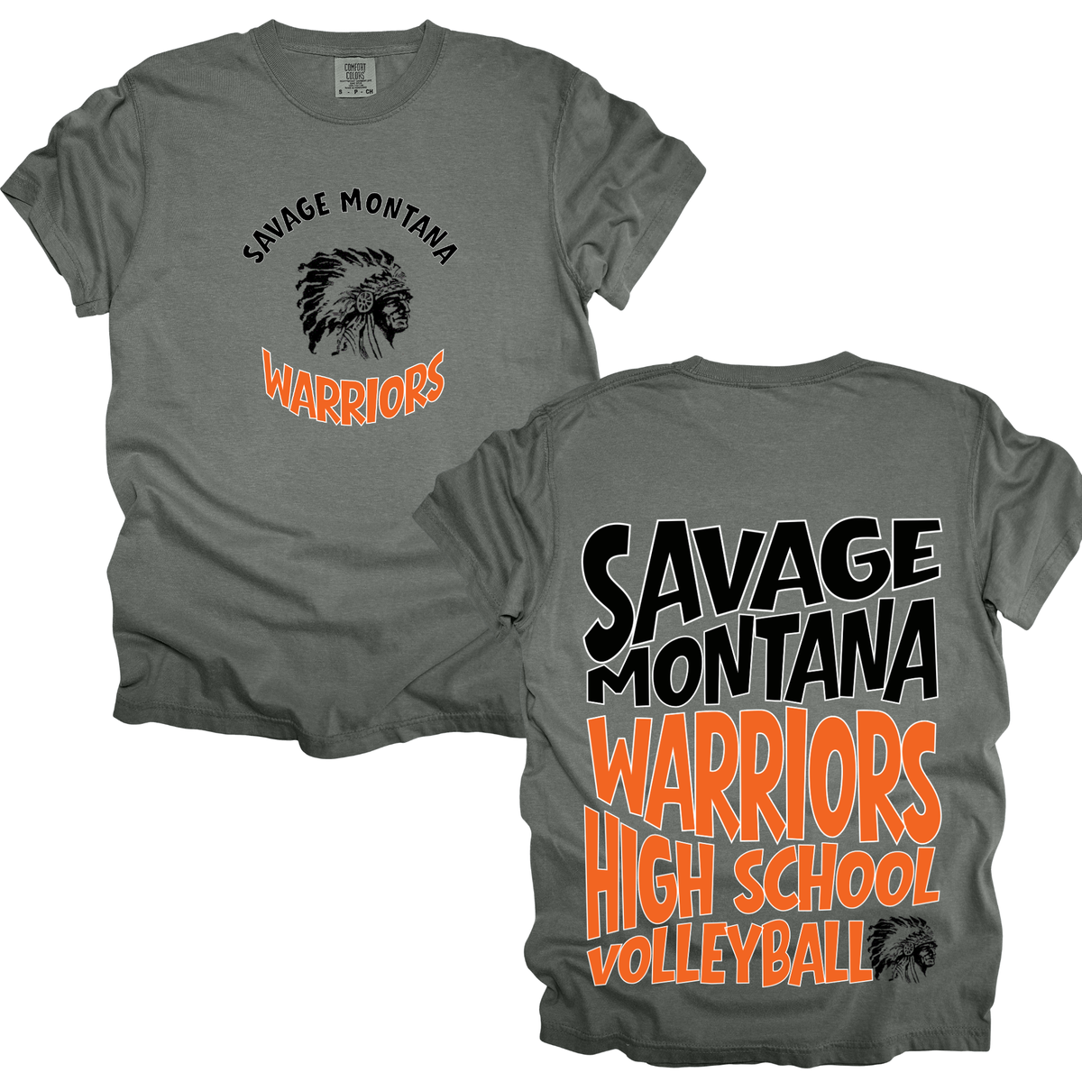 Savage Warrior Retro Volleyball Varsity Graphic Apparel | Adult Spirit Wear