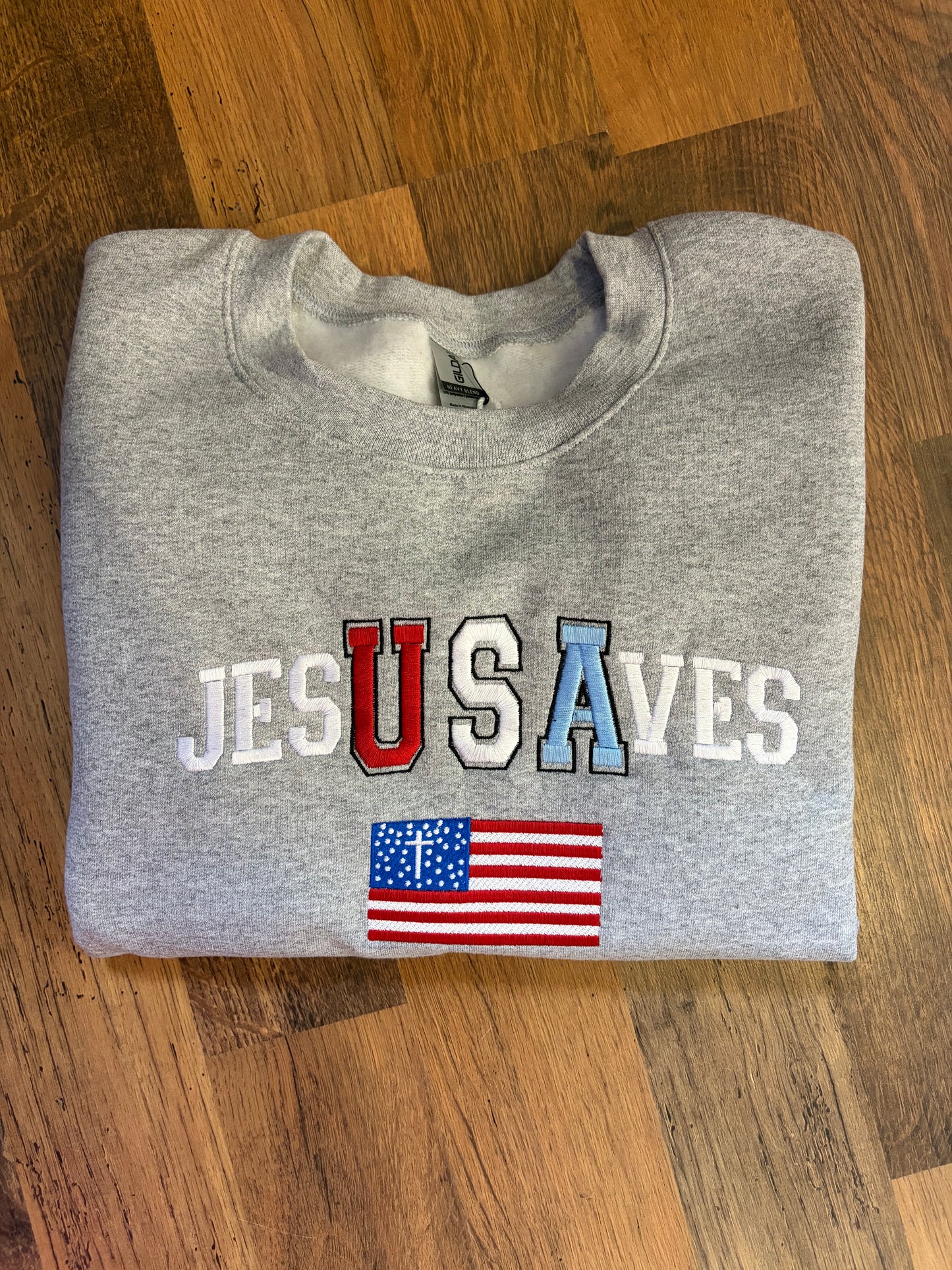 JESUSAVES Embroidered Crew