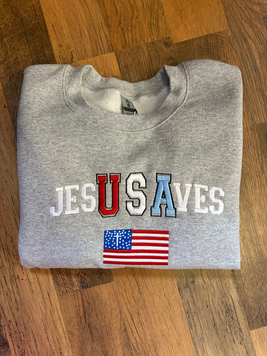 JESUSAVES Embroidered Crew