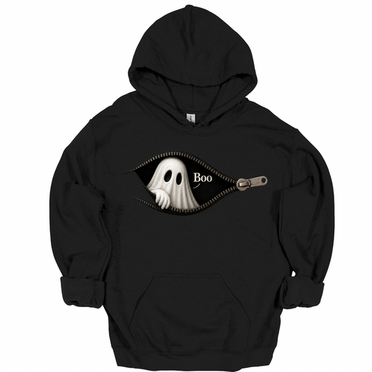 Boo Zipper Ghost Graphic Apparel | Adult