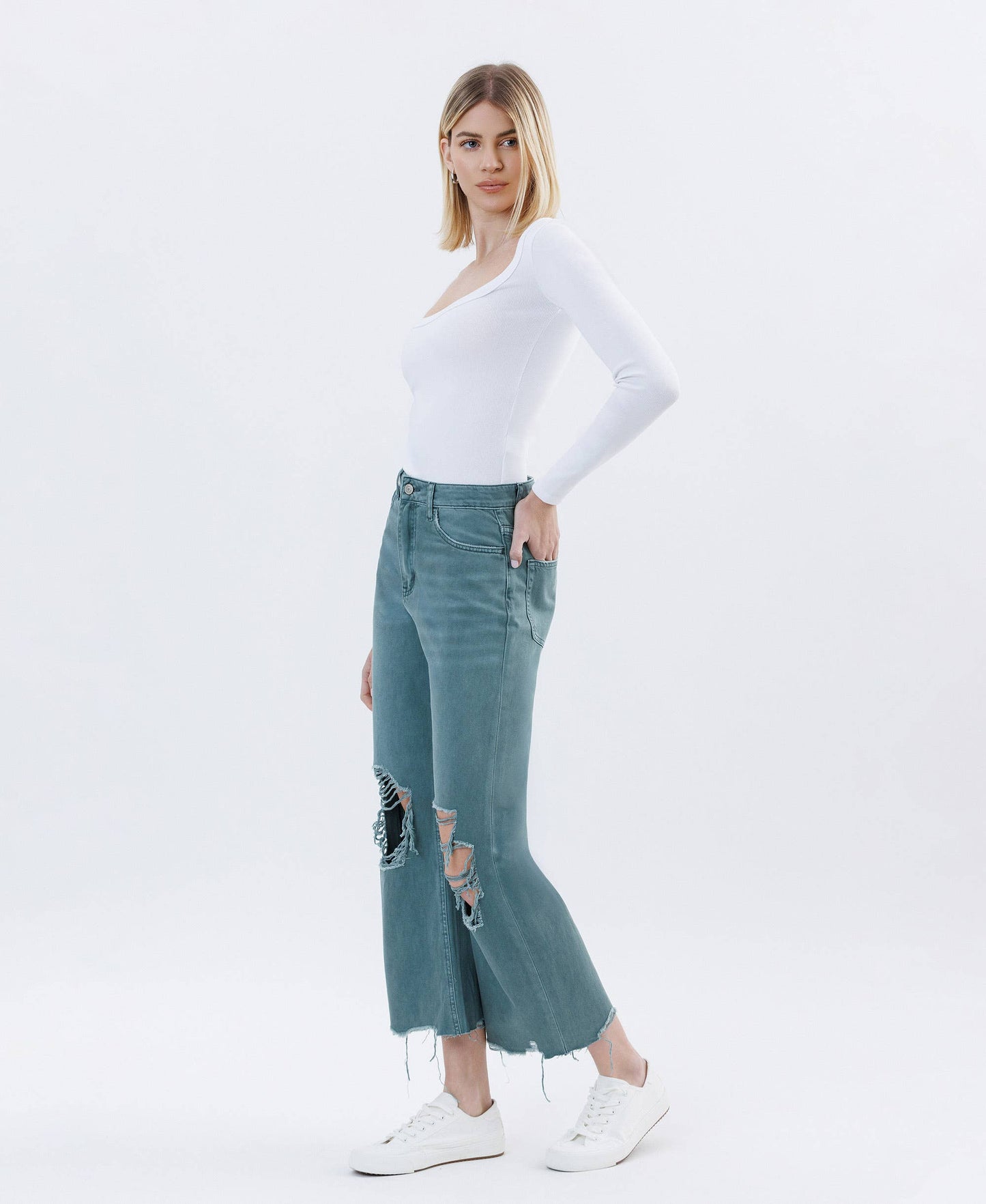 90'S VINTAGE SUPER HR CROP FLARE