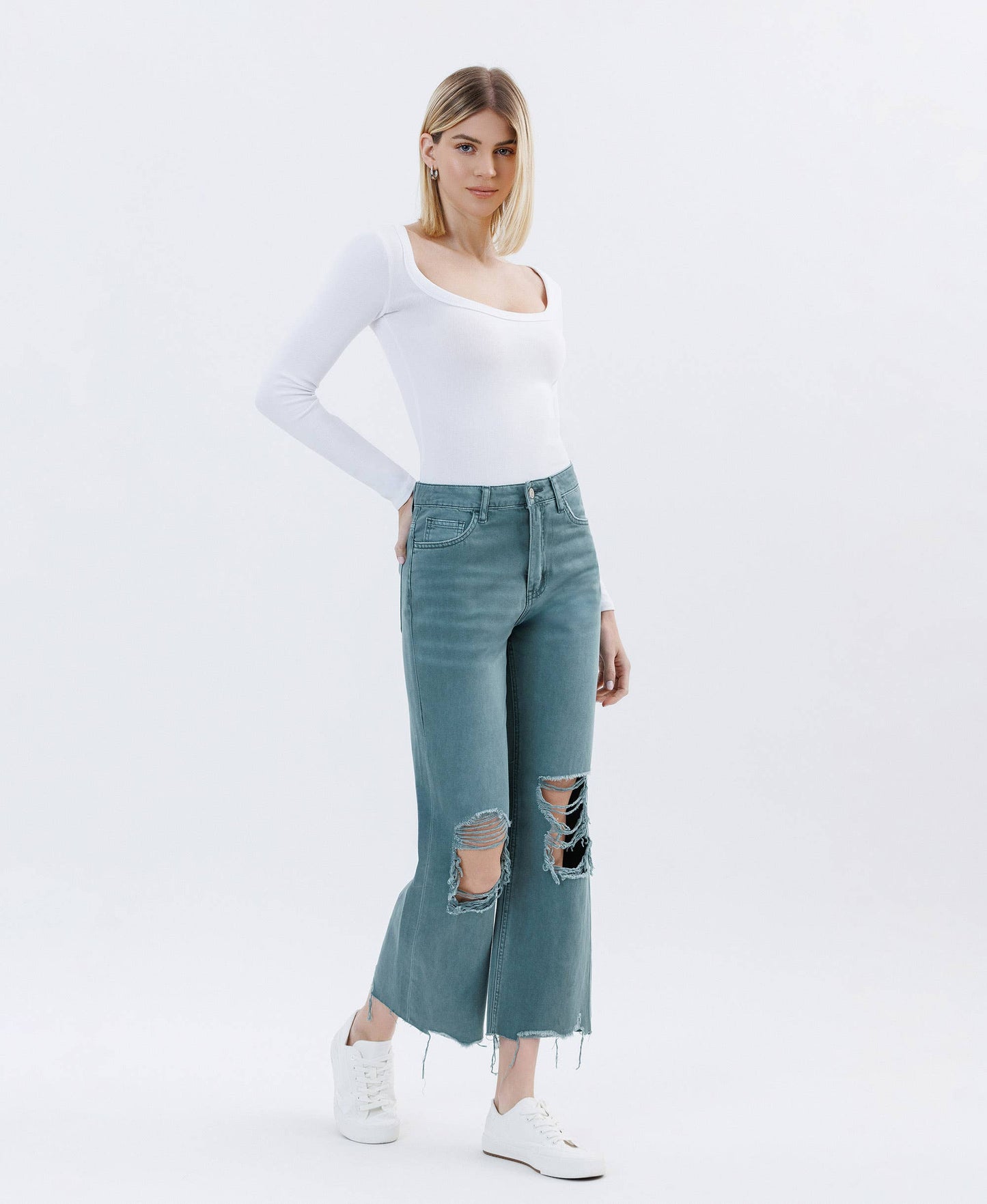 90'S VINTAGE SUPER HR CROP FLARE