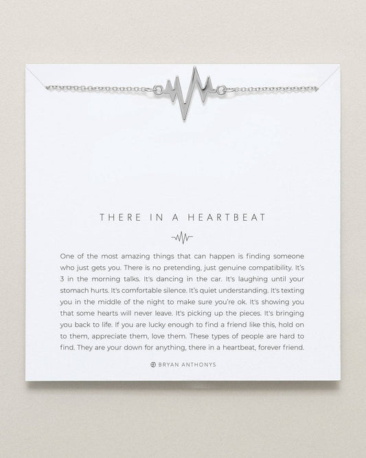 There In A Heartbeat Necklace: Silver