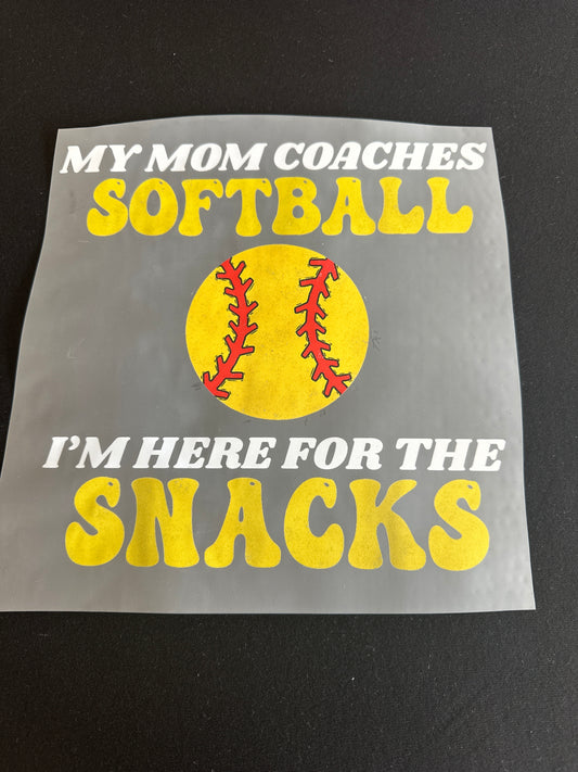 Mom Coaches Softball