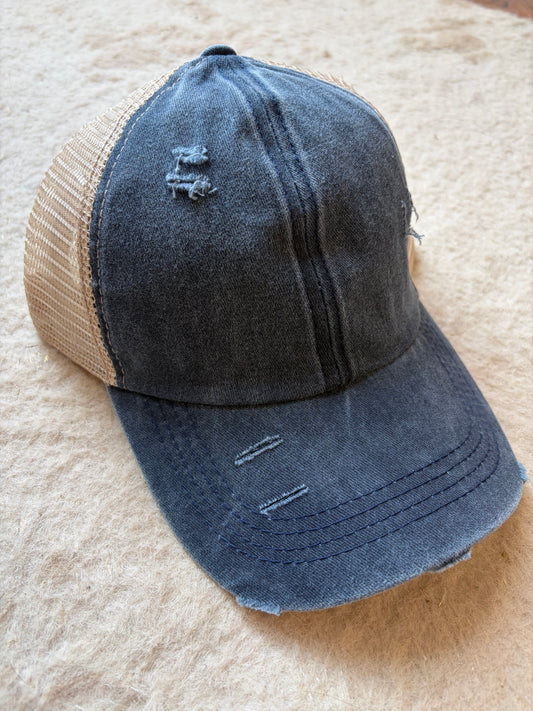 Criss Cross Ponytail Hat