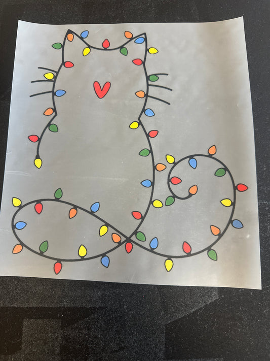 Christmas Light Cat