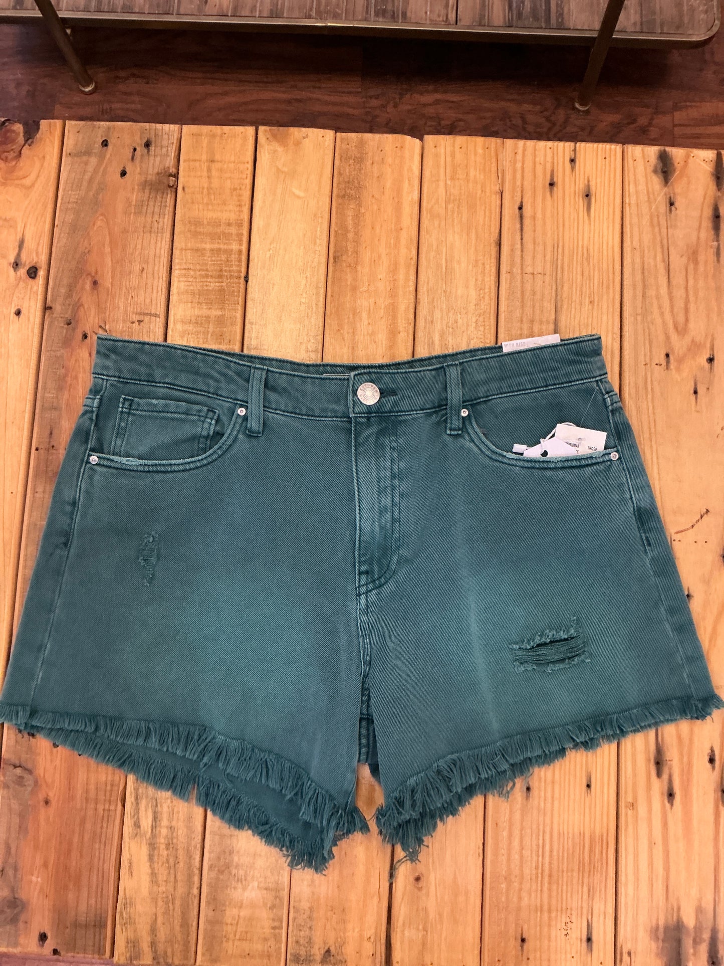 KUT High Rise Jane Long Short Turquoise