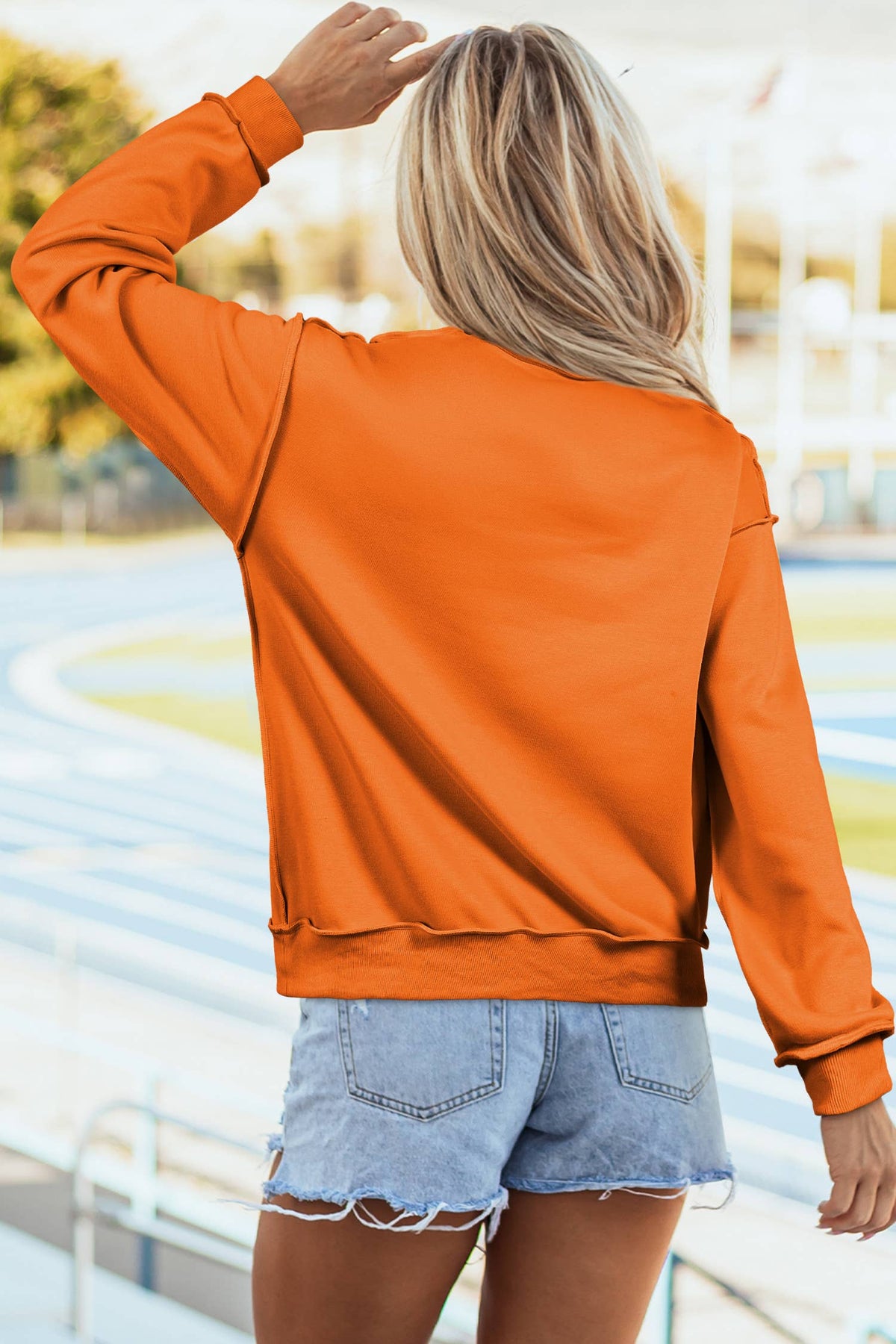 Reversible Mock Neck: Orange