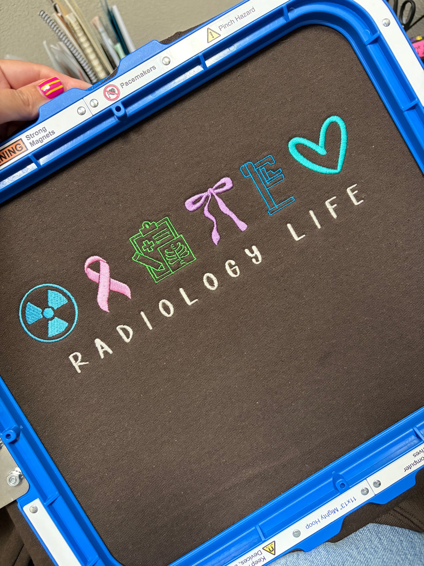 Radiology Life Embroidered Crew