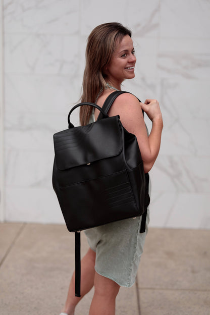 Everything Backpack- Embossed Rainbow (Midnight)