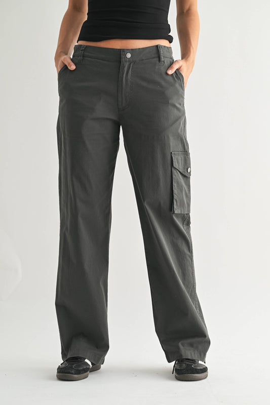 Classic Cotton Cargo Pants: GREY