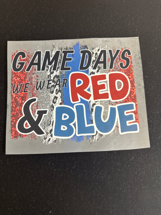 Game Days - Red & Blue