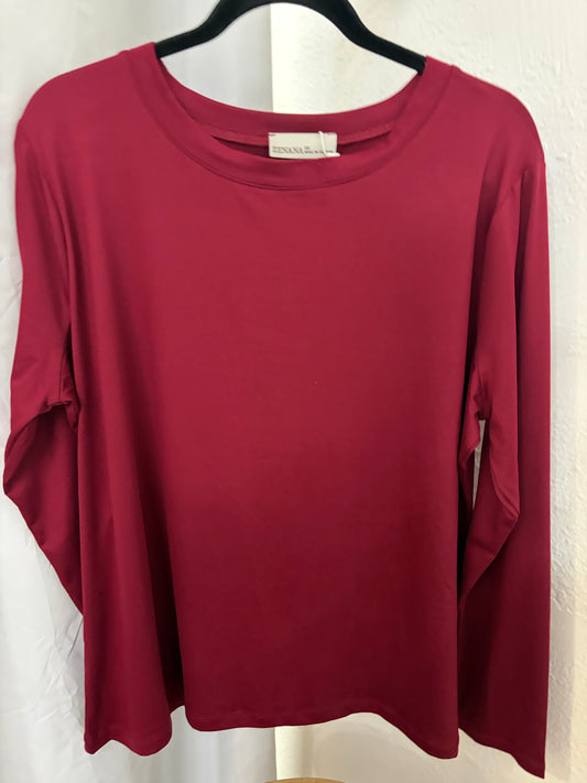 Plus Microfiber Long Sleeve - Cabernet