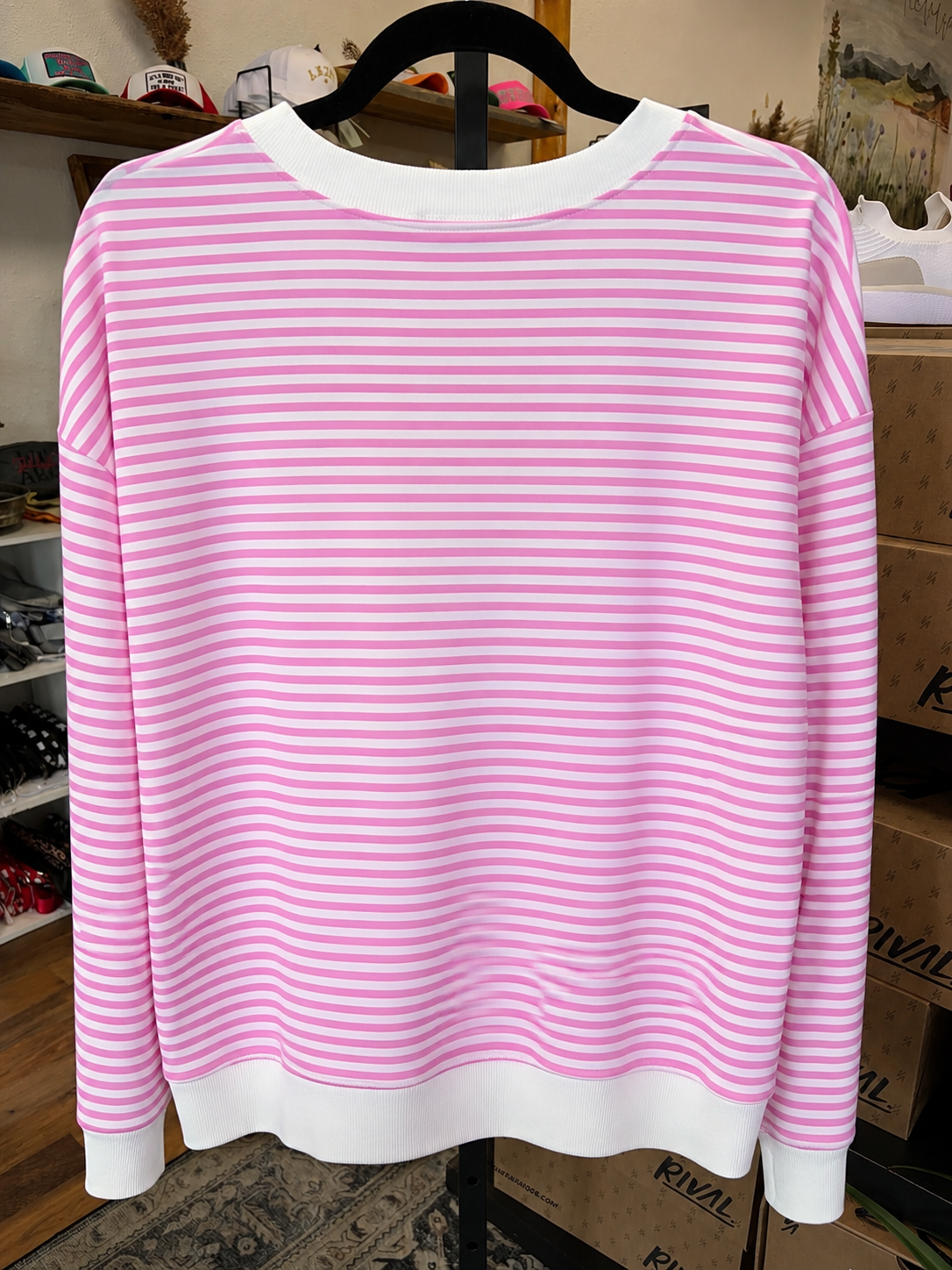 Striped Pullover - Candy Pink