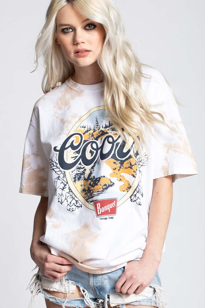 Tie Dye Coors Banquet Ss Tee: Natural Dye