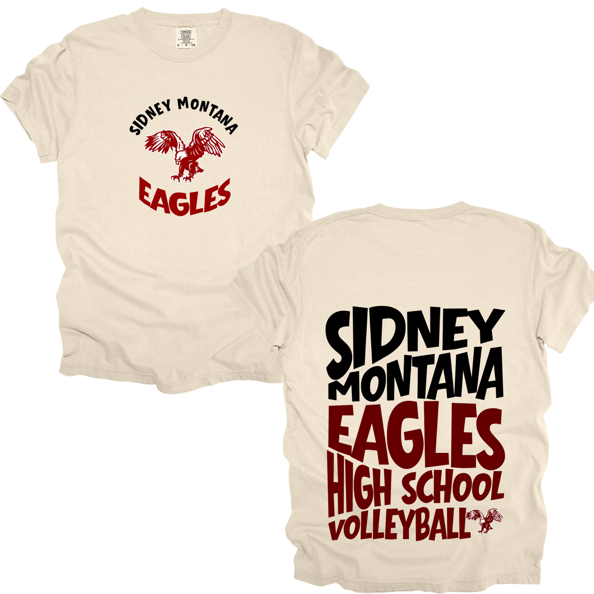 Sidney Eagle Retro Volleyball Varsity Graphic Apparel | Adult Spirit Wear
