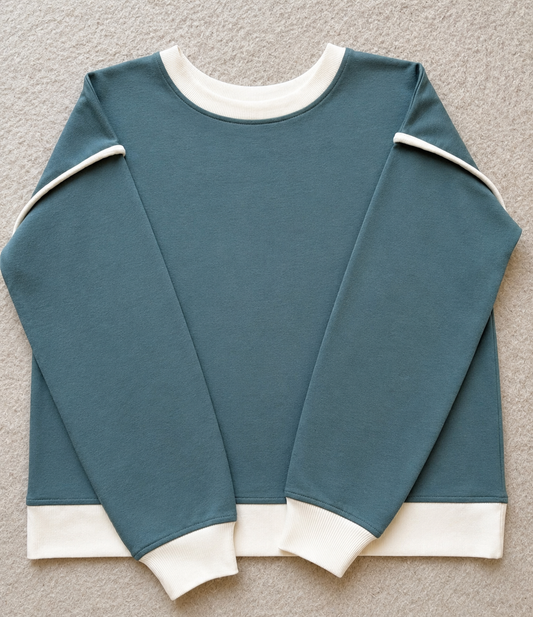 Drop Shoulder Pullover - Ash Jade