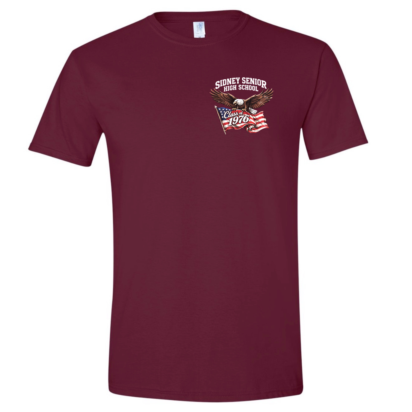 Class of 1976 Chest Logo Tee - Maroon