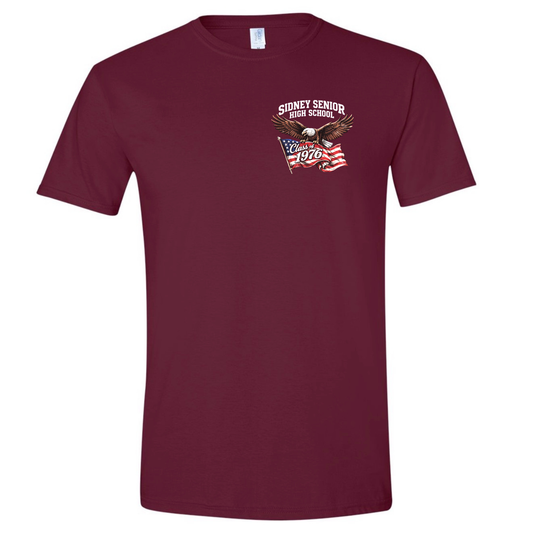 Class of 1976 Chest Logo Tee - Maroon