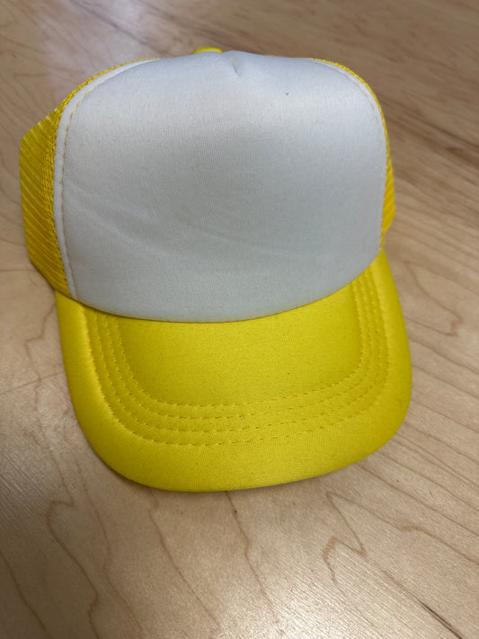 Youth Trucker Hat - Yellow/White