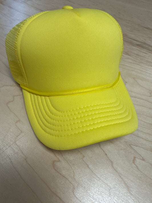 Youth Trucker Hat - Solid Yellow