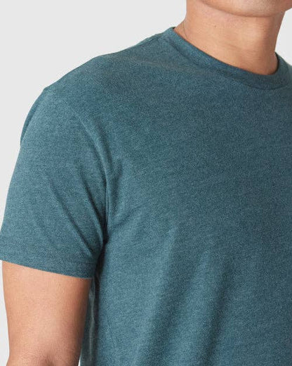 Short Sleeve T-Shirt | Crew Neck | Heather Seafarer