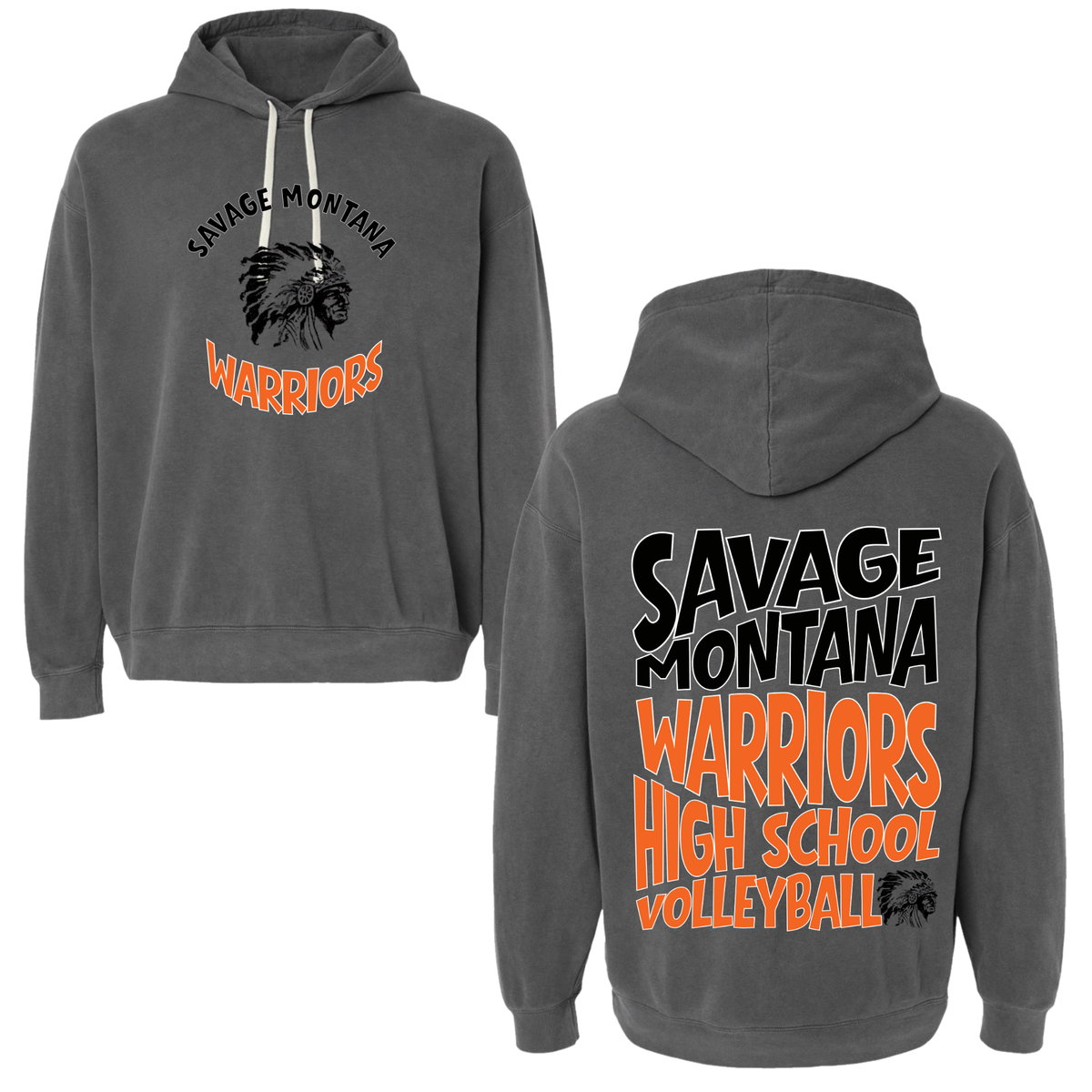 Savage Warrior Retro Volleyball Varsity Graphic Apparel | Adult Spirit Wear