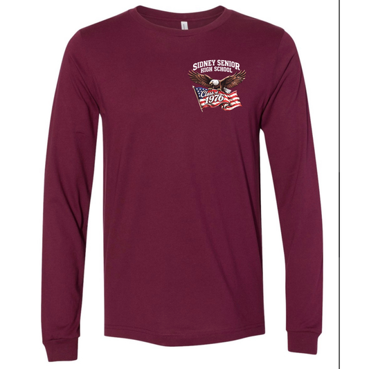 Class of 1976 Chest Logo Long Sleeve - Maroon