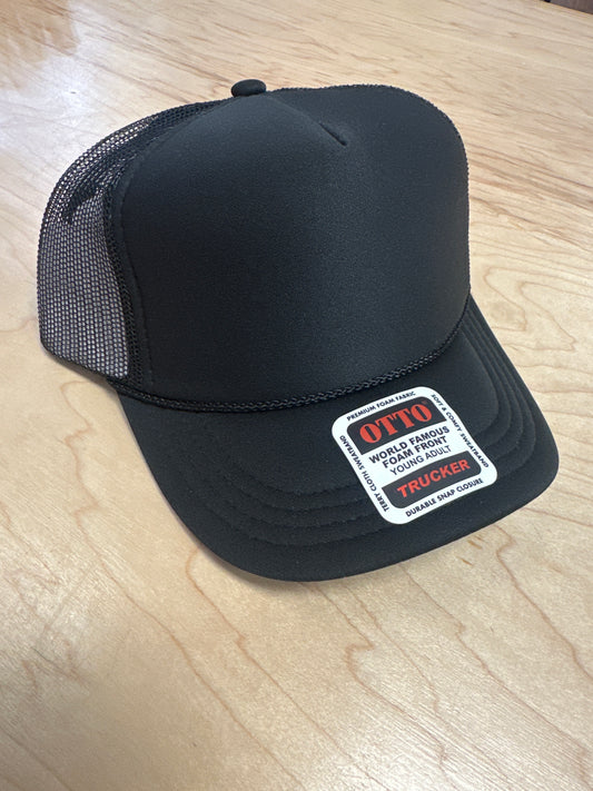 Otto Youth Trucker Hat - Solid Black