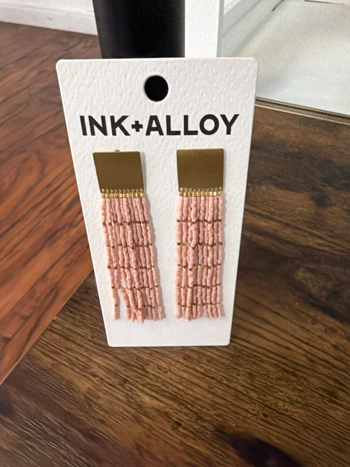 Ink + Alloy Pink & Gold Earrings