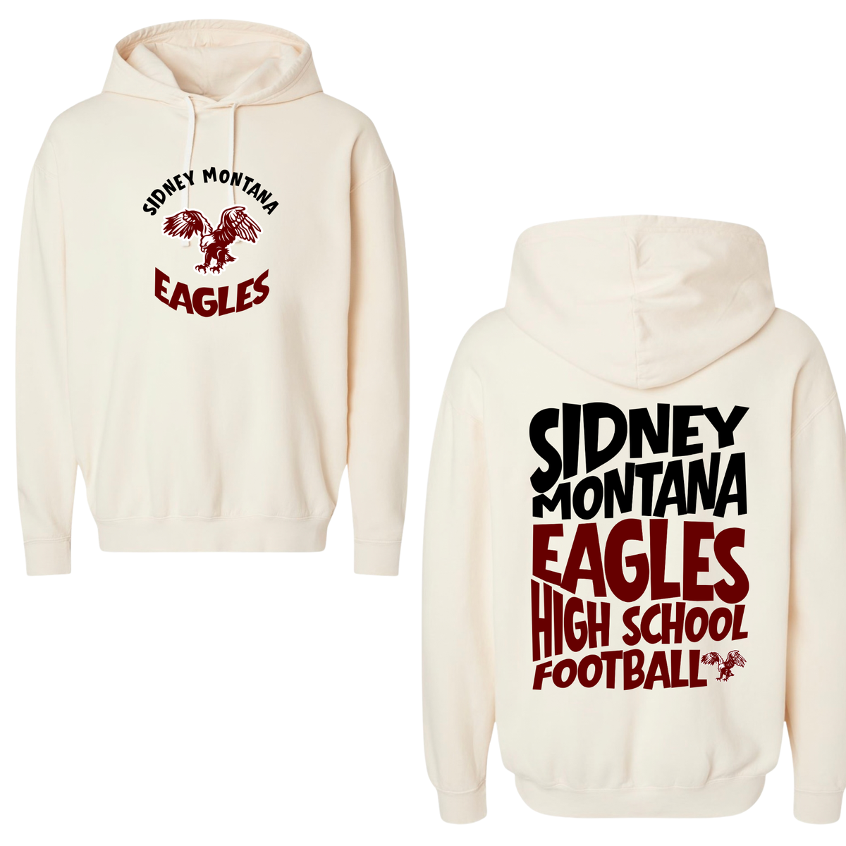 Sidney Eagle Retro Football Varsity Graphic Apparel | Adult Spirit Wear